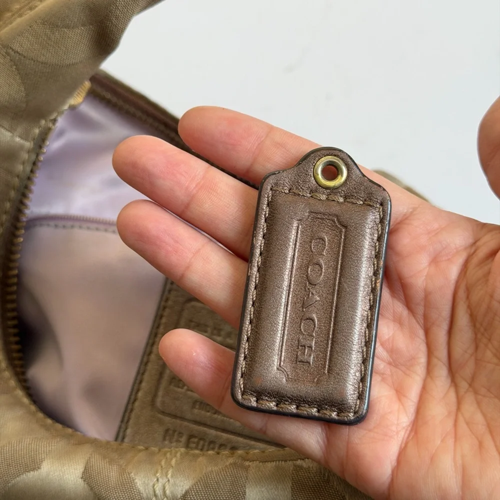 Coach One Hobo Shoulder Bag Logo Pattern